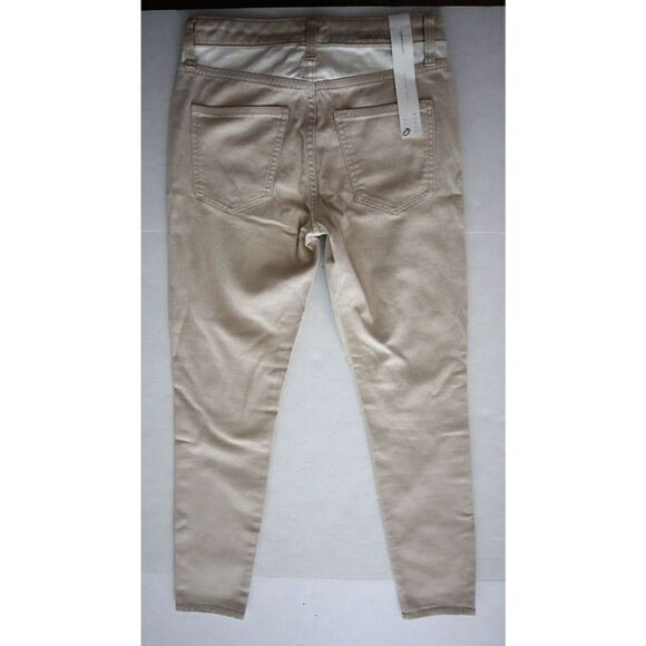 Current/Elliott Women's Sz 27 Tan/White The Original Stiletto Skinny Jeans $248 - Picture 6 of 11